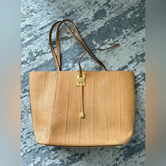 Michael Kors Collection Snake Skin Python Peanut Tote Bag - Picture 8 of 16